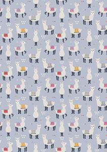 Behang Lama Rol Blauw