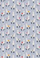 Behang Lama Rol Blauw