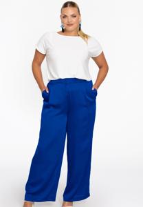 Yoek Broek met plooi SATINI | Indigo | Maat 58/60