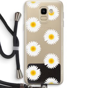 Margrietjes: Samsung Galaxy J6 (2018) Transparant Hoesje met koord