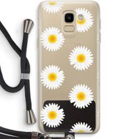 Margrietjes: Samsung Galaxy J6 (2018) Transparant Hoesje met koord