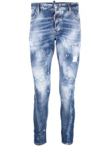 DSQUARED2 jean skinny à effet usé - Bleu