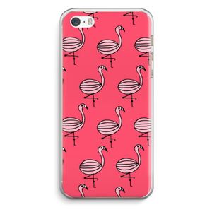 Flamingo: iPhone 5 / 5S / SE Transparant Hoesje