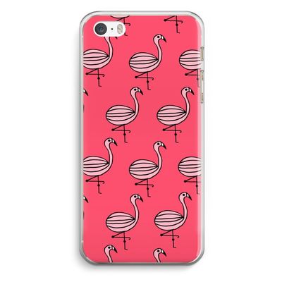 Flamingo: iPhone 5 / 5S / SE Transparant Hoesje