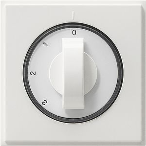 Gira TX 44 ventilatorschakelaar met draaiknop zuiverwit