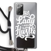Hustle Lady: Samsung Galaxy Note 20 / Note 20 5G Transparant Hoesje met koord Hustle Lady: Samsung Galaxy Note 20 / Note 20 5G Transparant Hoesje met koord