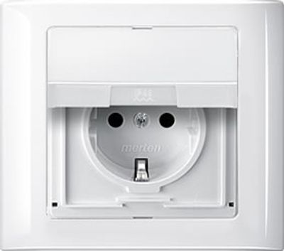 Merten Aquadesign compleet stopcontact met klapdeksel waterdicht polarwit