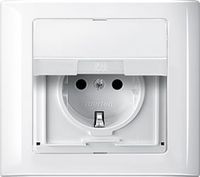 Merten Aquadesign compleet stopcontact met klapdeksel waterdicht polarwit