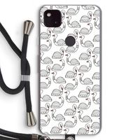 Zwanen: Pixel 4a 5G Transparant Hoesje met koord