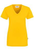 HAKRO Regular Fit Dames T-shirt geel, Effen