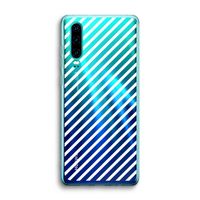 Strepen zwart-wit: Huawei P30 Transparant Hoesje