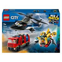 LEGO city 60462 helikopter, brandweerauto en onderzeeer remix