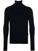 Balmain button-details merino-wool jumper - Bleu