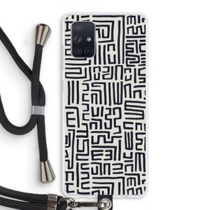 Moroccan Print: Samsung Galaxy A71 Transparant Hoesje met koord