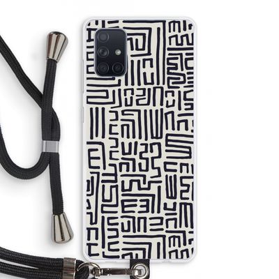 Moroccan Print: Samsung Galaxy A71 Transparant Hoesje met koord