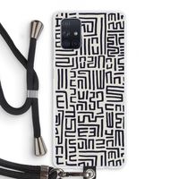 Moroccan Print: Samsung Galaxy A71 Transparant Hoesje met koord