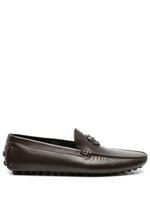 Roberto Cavalli Mirror Snake leather loafers - Marron