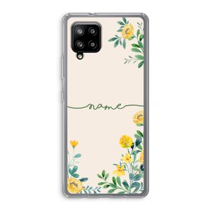 Gele bloemen: Samsung Galaxy A42 5G Transparant Hoesje