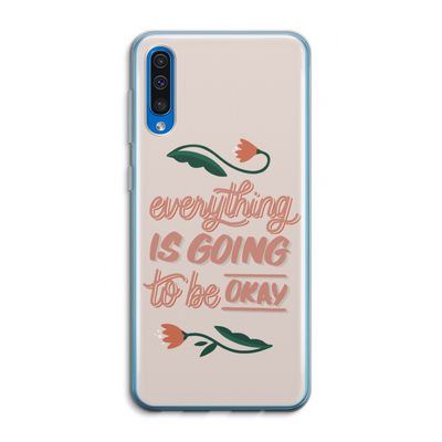 Optimistic flower girl: Samsung Galaxy A50 Transparant Hoesje