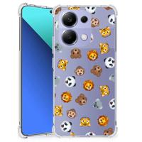 Doorzichtige Silicone Hoesje voor Xiaomi Redmi Note 13 4G Dieren Emojis