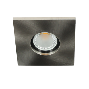 Camilla LED spot GU10 COB 3Watt vierkant NIKKEL IP65 dimbaar