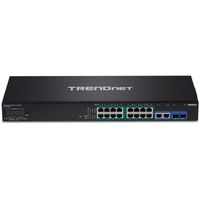 Trendnet TPE-3018LS netwerk-switch Managed Gigabit Ethernet (10/100/1000) Power over Ethernet (PoE) 1U Zwart - thumbnail