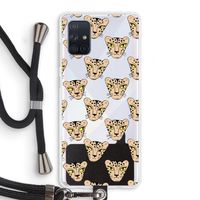 Tijger: Samsung Galaxy A71 Transparant Hoesje met koord