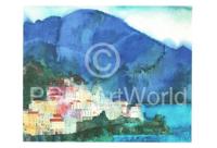 Kunstdruk Ralf Westphal - Amalfi, Golf von Salerno 70x50cm