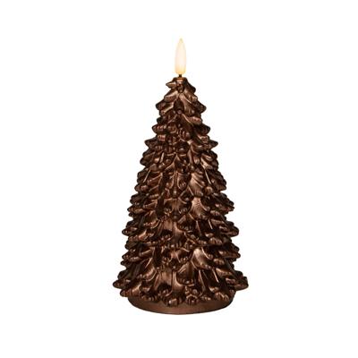 Kaars kerstboom 3d d9,5h20 cm brons - Annas collection