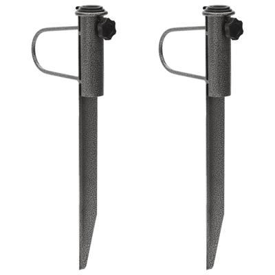 VidaXL Parasolstandaards met pennen 2 st 19x42 cm gegalvaniseerd staal