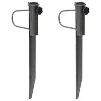 VidaXL Parasolstandaards met pennen 2 st 19x42 cm gegalvaniseerd staal