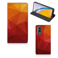 Stand Case voor OnePlus Nord 2 5G Polygon Red