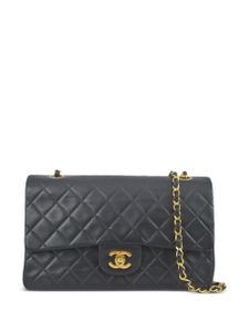 CHANEL Pre-Owned sac porté épaule Double Flap médium (1992) - Noir