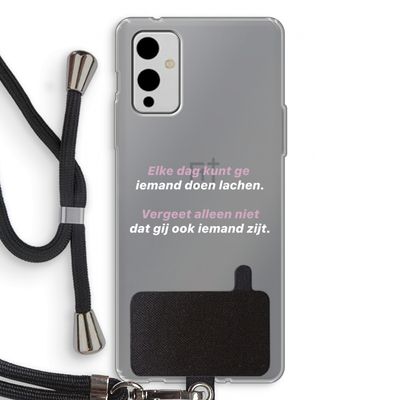 gij zijt ook iemand: OnePlus 9 Transparant Hoesje met koord