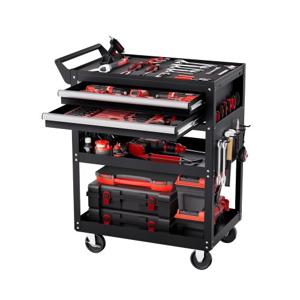 VEVOR Gereedschapswagen 181 kg Werkplaatswagen Transportwagen 785 x 450 x 945 mm Zwart