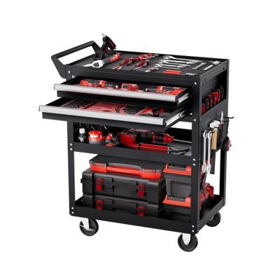 VEVOR Gereedschapswagen 181 kg Werkplaatswagen Transportwagen 785 x 450 x 945 mm Zwart