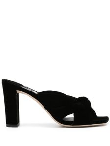 Jimmy Choo mules Avenue 85 mm en velours - Noir