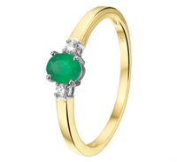 TFT Ring Smaragd En Diamant 0.05ct H SI Bicolor Goud