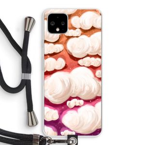 Katoen Wolken: Pixel 4 XL Transparant Hoesje met koord