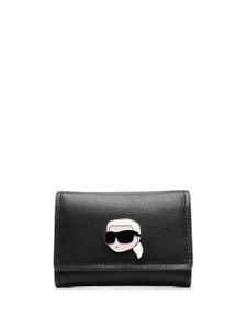 Karl Lagerfeld portefeuille Ikonik en cuir - Noir