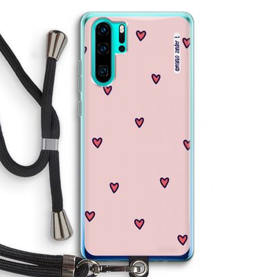 Hartjes: Huawei P30 Pro Transparant Hoesje met koord