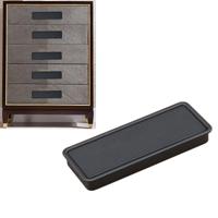 Eenvoudige garderobe slotted scrub handvat verborgen verzonken lade onzichtbare handvat gat afstand: 96mm (zwart)