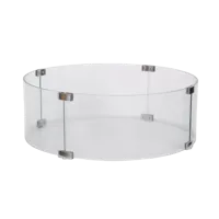 Happy Cocooning Glass Set Rond XL Ø58 - Geharde Glazen Windscherm voor Ronde Vuurtafel