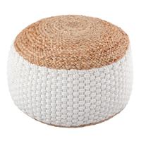 Amelia - Sitzpouf - natuur - jute - 50x50 cm
