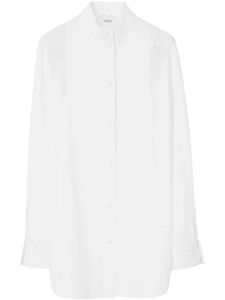 Burberry chemise en coton à détails en dentelle - Blanc