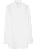 Burberry chemise en coton à détails en dentelle - Blanc