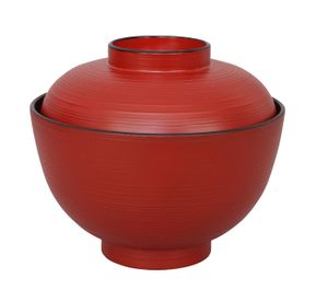 Rood/Zwarte Kom - Lacquerware - 10.8 x 6.35cm 300ml