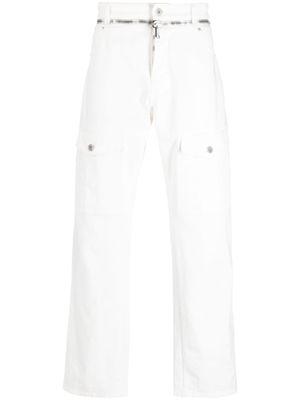 Balmain jean droit à détail de zip - Blanc