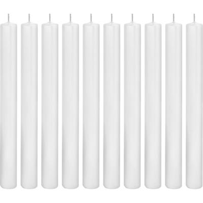 Dinerkaarsen wit - 10x - 25 cm - 14 branduren