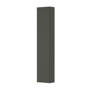 INK Badkamerkast - 35x20x169cm - 1 deur - links en rechtsdraaiend - Spiegel - aan binnenzijde MDF lak Mat beton groen 1241107
